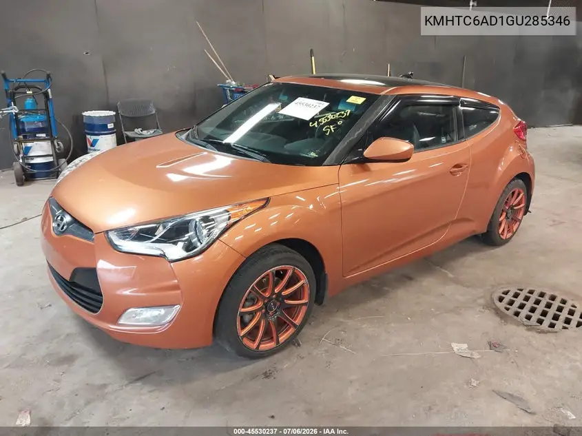 2016 Hyundai Veloster VIN: KMHTC6AD1GU285346 Lot: 45530237