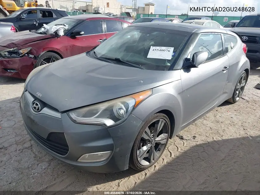2016 Hyundai Veloster VIN: KMHTC6AD2GU248628 Lot: 45540076