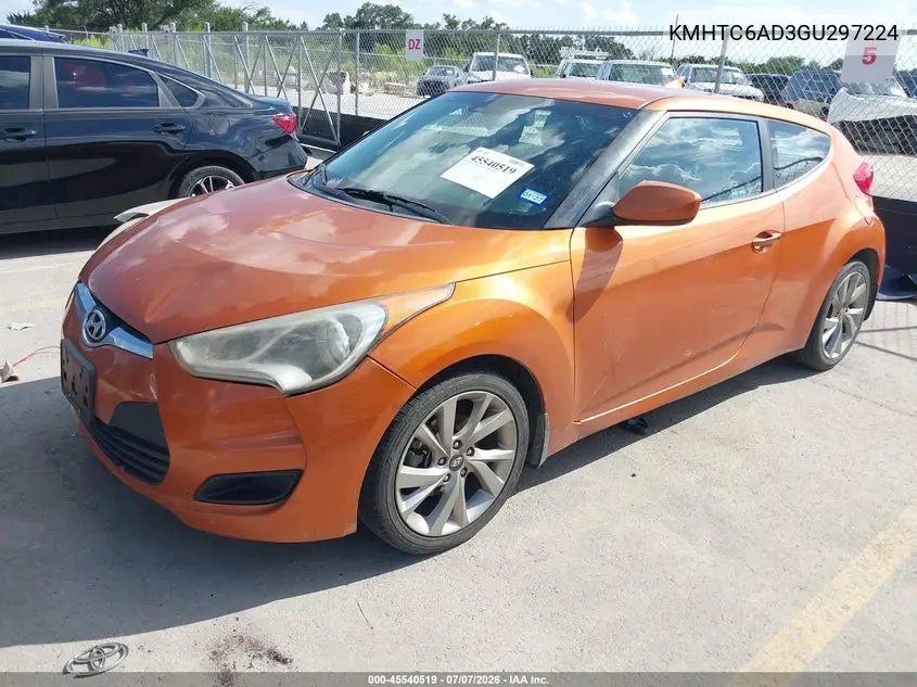 2016 Hyundai Veloster VIN: KMHTC6AD3GU297224 Lot: 45540519