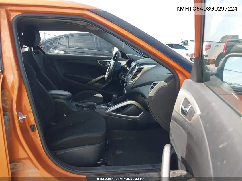 2016 Hyundai Veloster VIN: KMHTC6AD3GU297224 Lot: 45540519