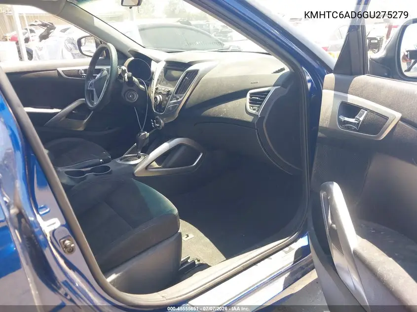 2016 Hyundai Veloster VIN: KMHTC6AD6GU275279 Lot: 45555651