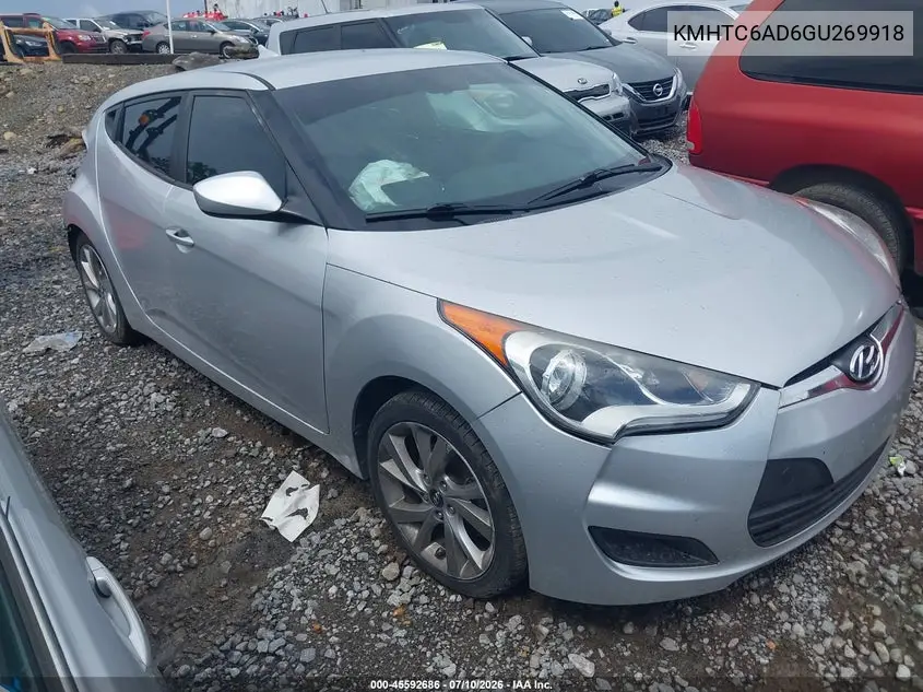 2016 Hyundai Veloster VIN: KMHTC6AD6GU269918 Lot: 45592686