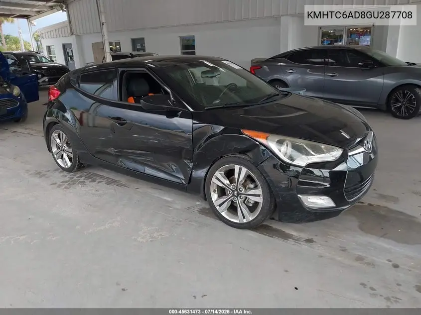 2016 Hyundai Veloster VIN: KMHTC6AD8GU287708 Lot: 45631473