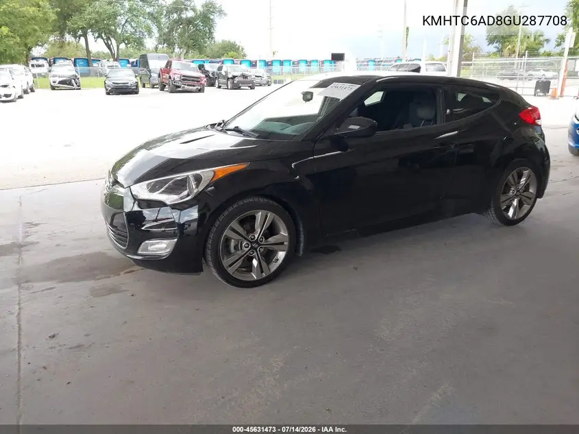 2016 Hyundai Veloster VIN: KMHTC6AD8GU287708 Lot: 45631473