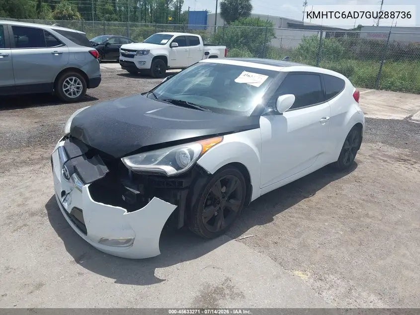 2016 Hyundai Veloster VIN: KMHTC6AD7GU288736 Lot: 45633271