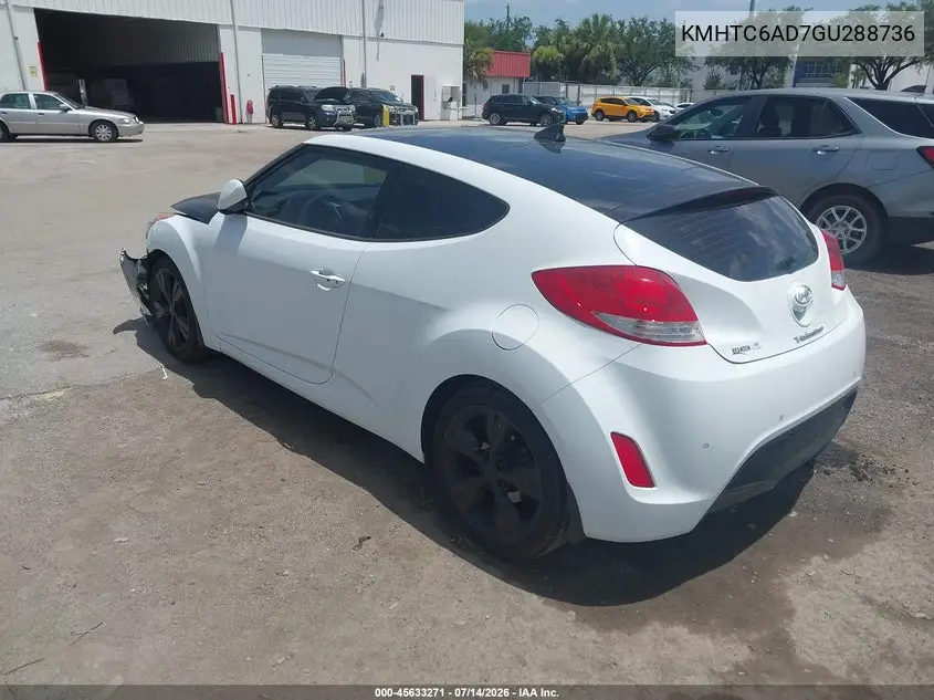 2016 Hyundai Veloster VIN: KMHTC6AD7GU288736 Lot: 45633271