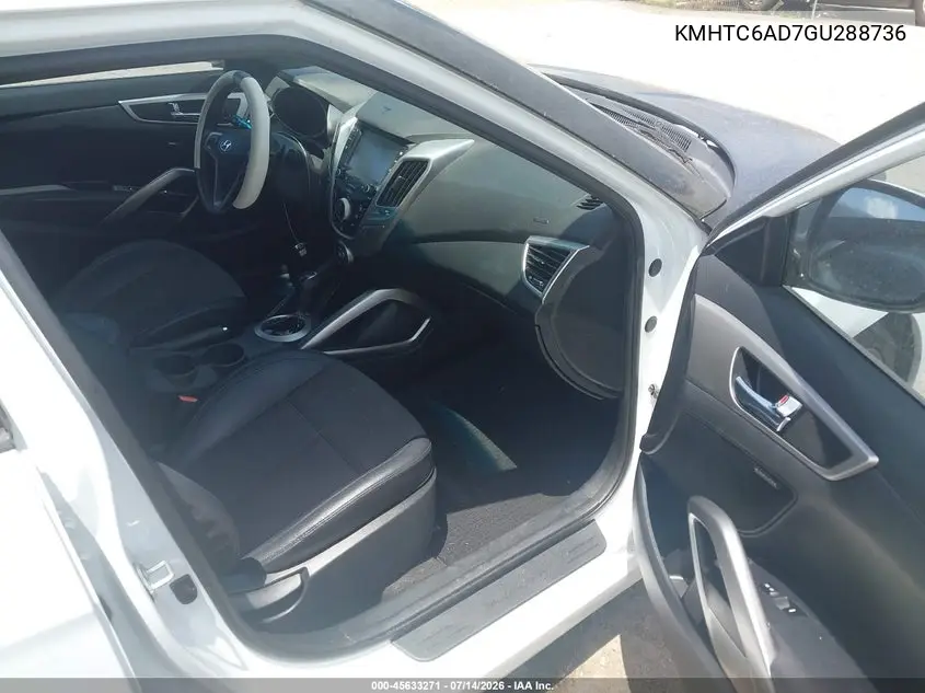 2016 Hyundai Veloster VIN: KMHTC6AD7GU288736 Lot: 45633271
