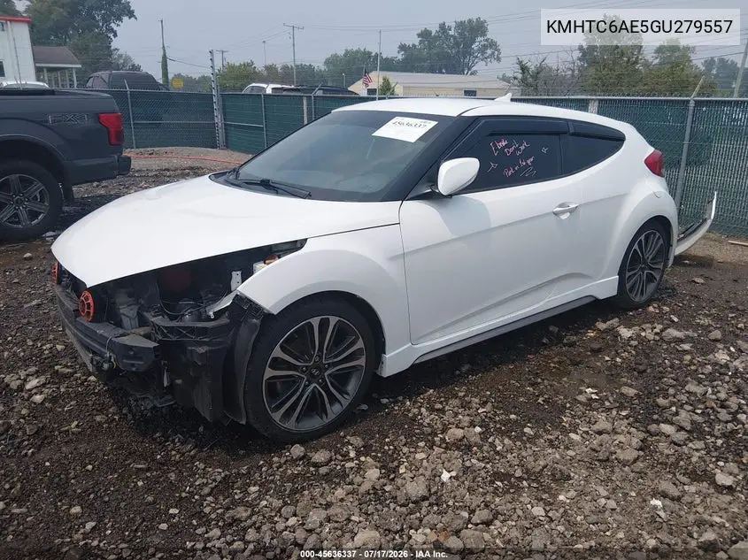 2016 Hyundai Veloster Turbo R-Spec VIN: KMHTC6AE5GU279557 Lot: 45636337