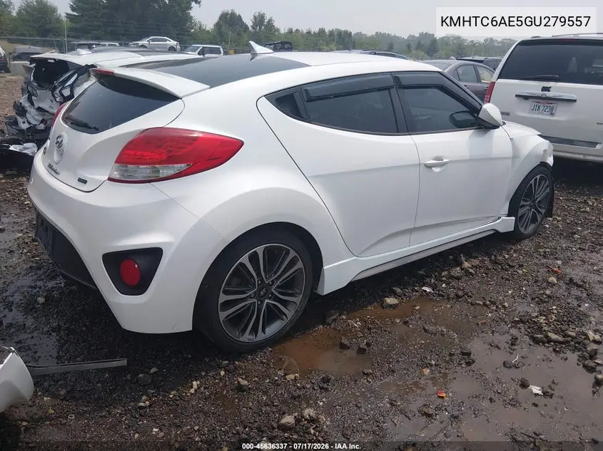 2016 Hyundai Veloster Turbo R-Spec VIN: KMHTC6AE5GU279557 Lot: 45636337