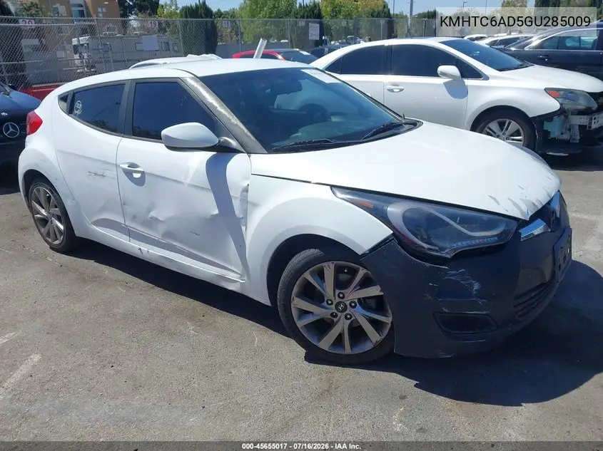 2016 Hyundai Veloster VIN: KMHTC6AD5GU285009 Lot: 45655017