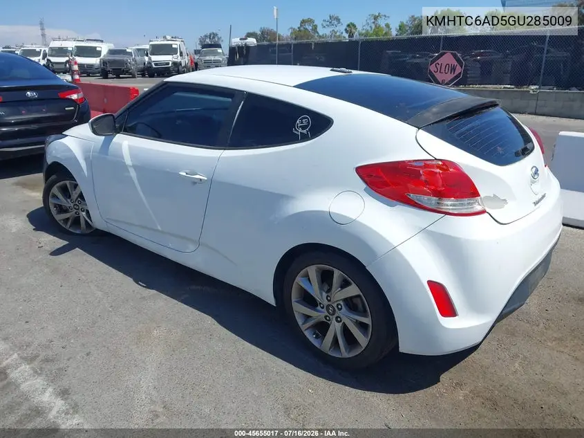 2016 Hyundai Veloster VIN: KMHTC6AD5GU285009 Lot: 45655017