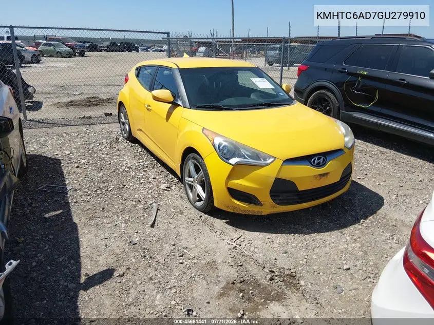2016 Hyundai Veloster VIN: KMHTC6AD7GU279910 Lot: 45681441