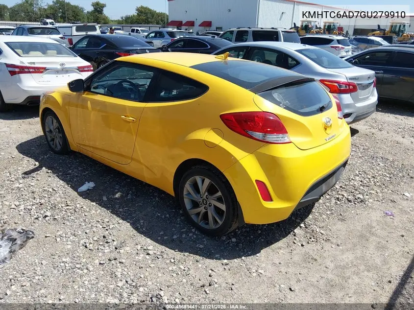2016 Hyundai Veloster VIN: KMHTC6AD7GU279910 Lot: 45681441