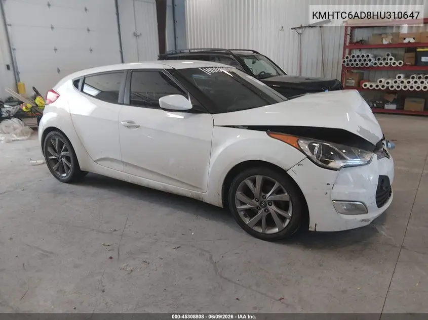 2017 Hyundai Veloster VIN: KMHTC6AD8HU310647 Lot: 45308808