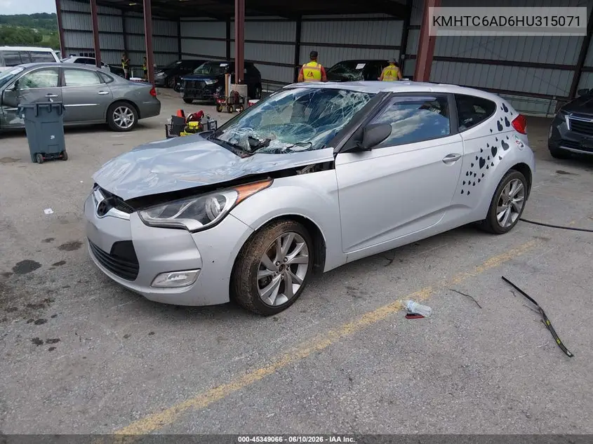 2017 Hyundai Veloster VIN: KMHTC6AD6HU315071 Lot: 45349066