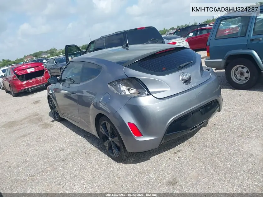 2017 Hyundai Veloster Value Edition VIN: KMHTC6AD8HU324287 Lot: 45427252