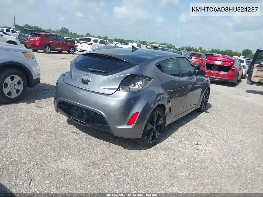 2017 Hyundai Veloster Value Edition VIN: KMHTC6AD8HU324287 Lot: 45427252