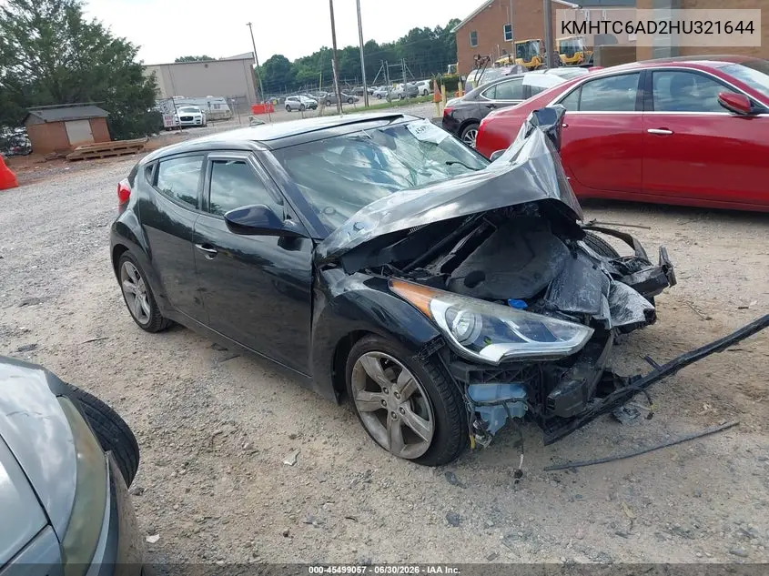 2017 Hyundai Veloster Value Edition VIN: KMHTC6AD2HU321644 Lot: 45499057