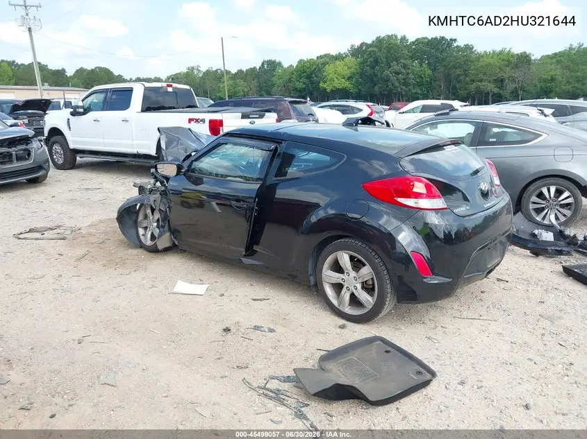 2017 Hyundai Veloster Value Edition VIN: KMHTC6AD2HU321644 Lot: 45499057