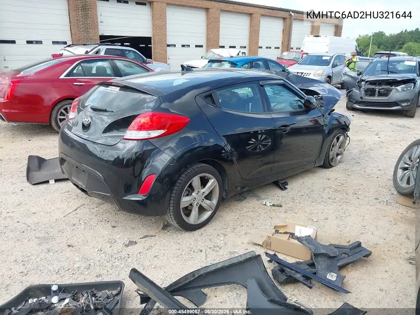 2017 Hyundai Veloster Value Edition VIN: KMHTC6AD2HU321644 Lot: 45499057