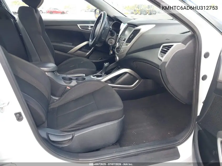 2017 Hyundai Veloster VIN: KMHTC6AD6HU312753 Lot: 45572629