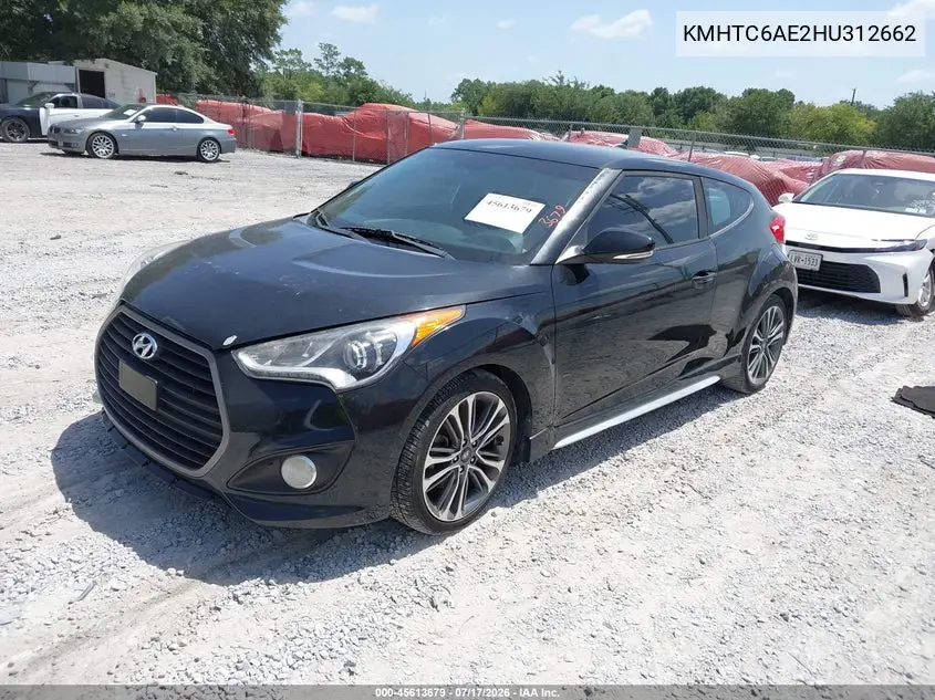 2017 Hyundai Veloster Turbo VIN: KMHTC6AE2HU312662 Lot: 45613679
