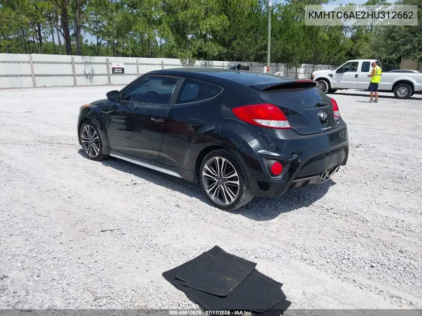 2017 Hyundai Veloster Turbo VIN: KMHTC6AE2HU312662 Lot: 45613679