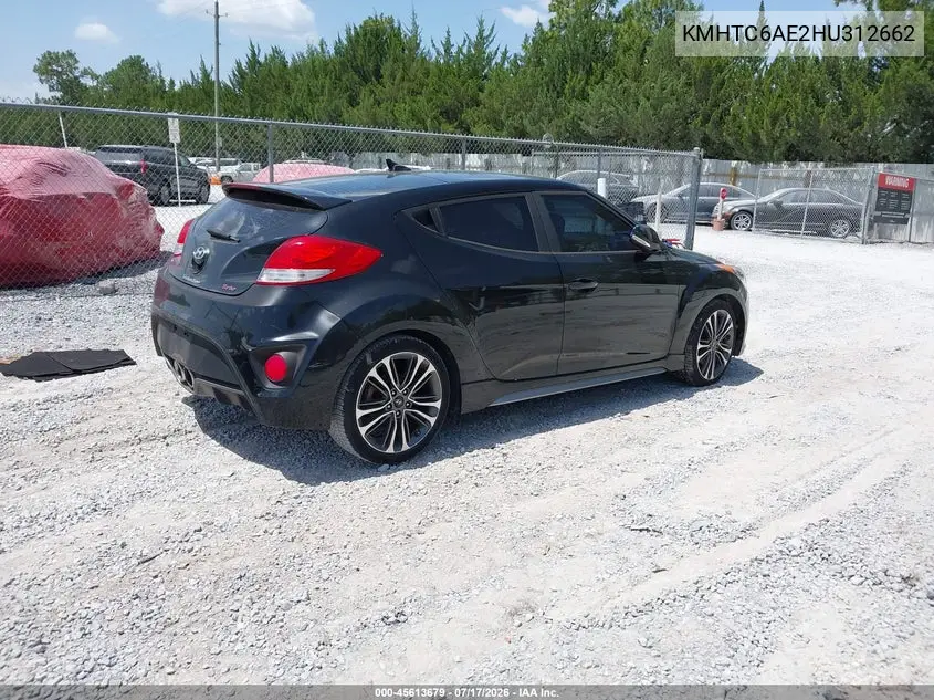2017 Hyundai Veloster Turbo VIN: KMHTC6AE2HU312662 Lot: 45613679