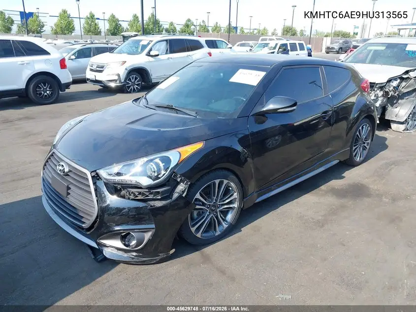2017 Hyundai Veloster Turbo VIN: KMHTC6AE9HU313565 Lot: 45629748