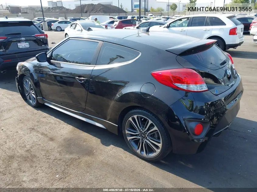 2017 Hyundai Veloster Turbo VIN: KMHTC6AE9HU313565 Lot: 45629748