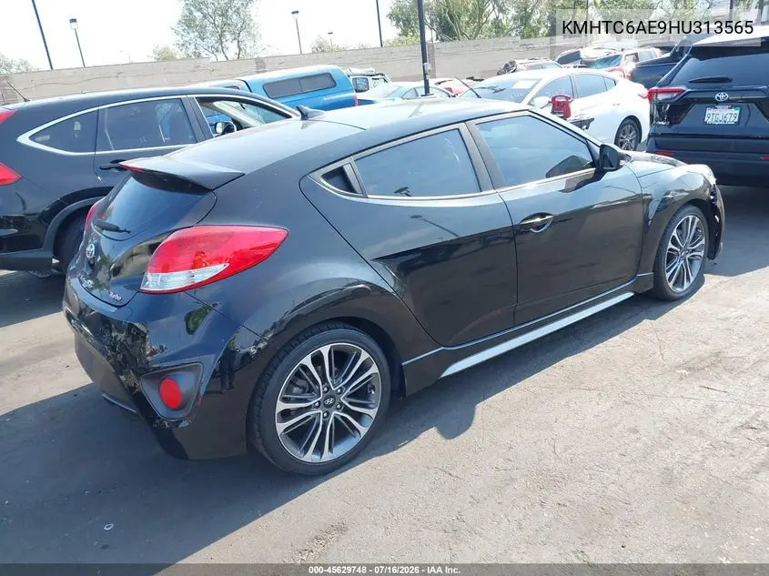 2017 Hyundai Veloster Turbo VIN: KMHTC6AE9HU313565 Lot: 45629748