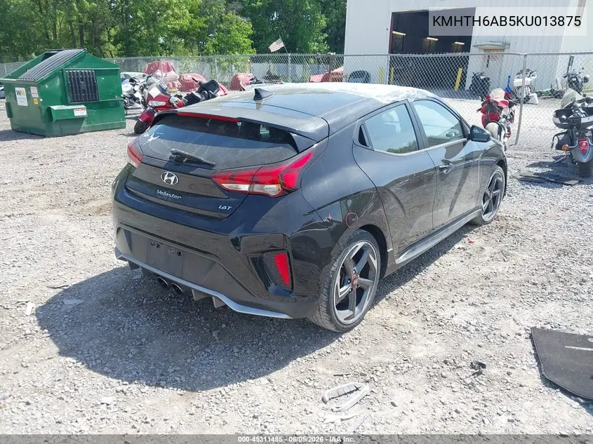 2019 Hyundai Veloster Turbo VIN: KMHTH6AB5KU013875 Lot: 45311485