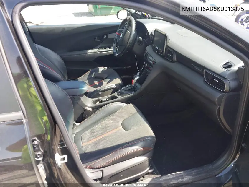 2019 Hyundai Veloster Turbo VIN: KMHTH6AB5KU013875 Lot: 45311485