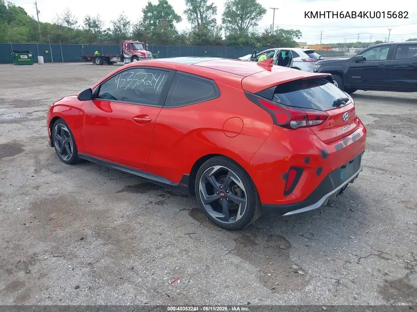 KMHTH6AB4KU015682 2019 Hyundai Veloster Turbo