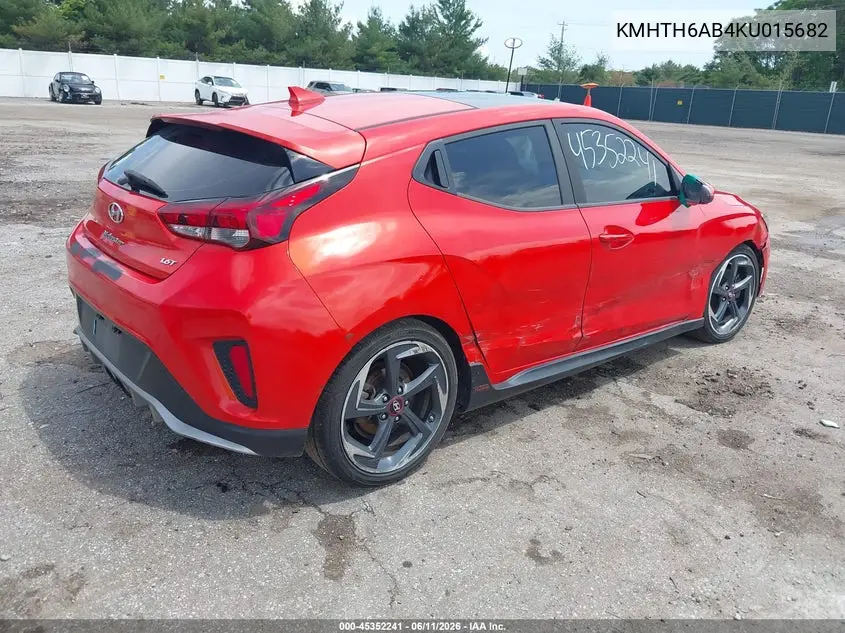 KMHTH6AB4KU015682 2019 Hyundai Veloster Turbo