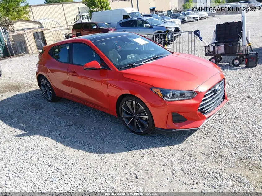 2019 Hyundai Veloster 2.0 Premium VIN: KMHTG6AF6KU012532 Lot: 45526323