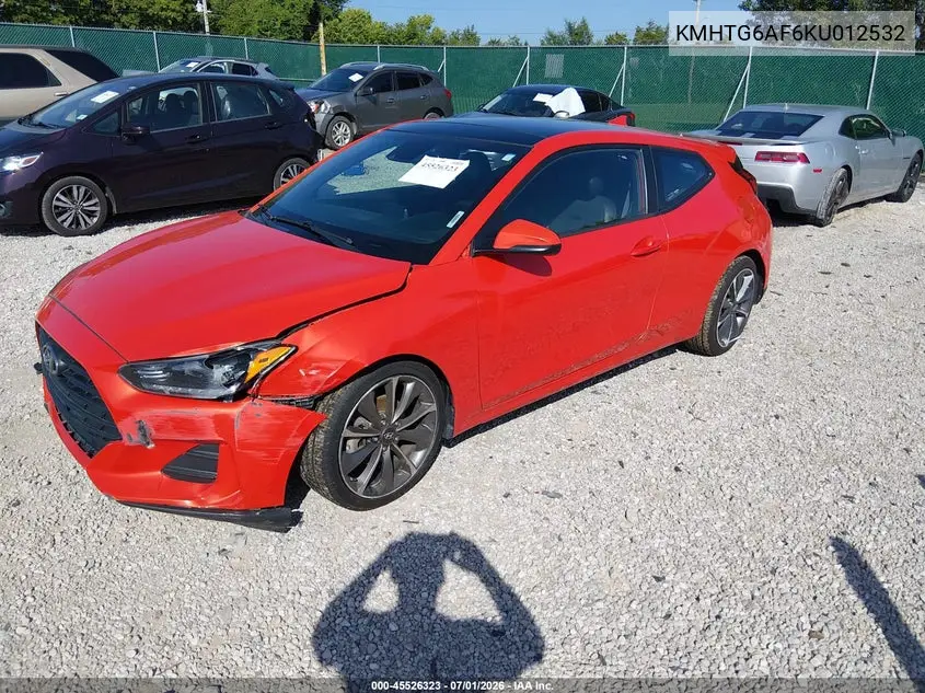 2019 Hyundai Veloster 2.0 Premium VIN: KMHTG6AF6KU012532 Lot: 45526323