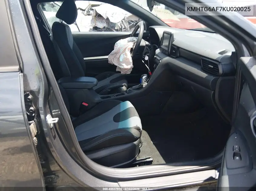 2019 Hyundai Veloster 2.0 VIN: KMHTG6AF7KU020025 Lot: 45537915