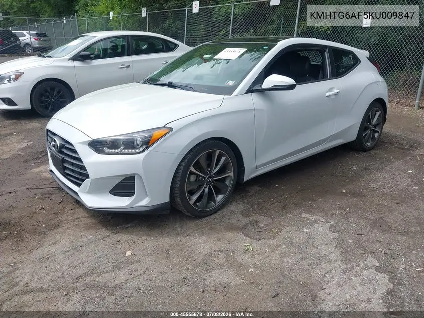2019 Hyundai Veloster 2.0 Premium VIN: KMHTG6AF5KU009847 Lot: 45555678