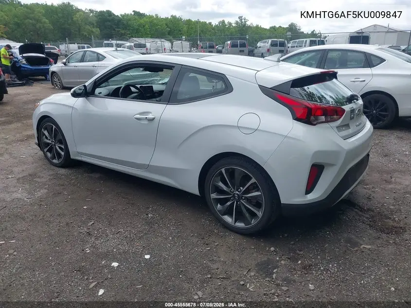2019 Hyundai Veloster 2.0 Premium VIN: KMHTG6AF5KU009847 Lot: 45555678