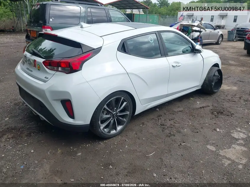 2019 Hyundai Veloster 2.0 Premium VIN: KMHTG6AF5KU009847 Lot: 45555678