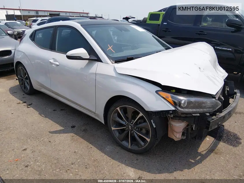 2019 Hyundai Veloster 2.0 Premium VIN: KMHTG6AF8KU012595 Lot: 45556539