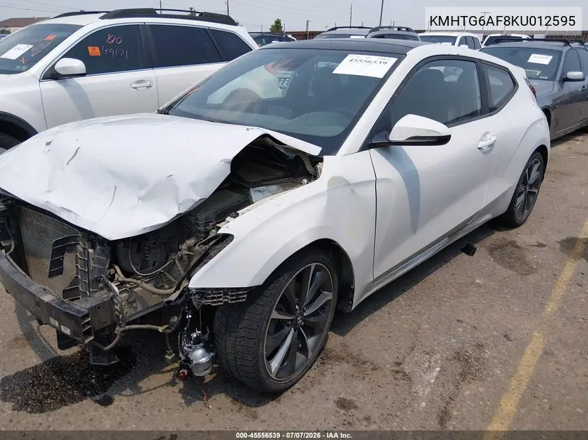 2019 Hyundai Veloster 2.0 Premium VIN: KMHTG6AF8KU012595 Lot: 45556539