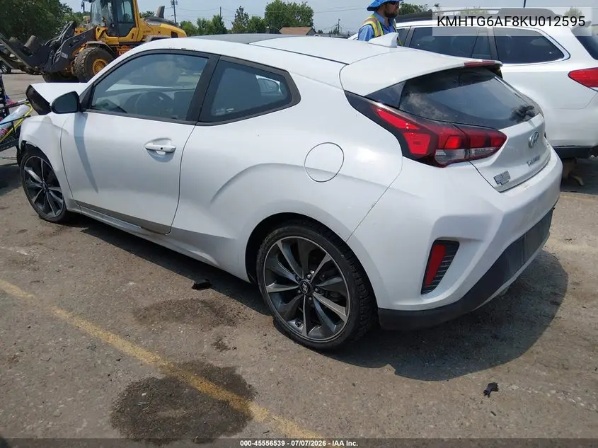 2019 Hyundai Veloster 2.0 Premium VIN: KMHTG6AF8KU012595 Lot: 45556539