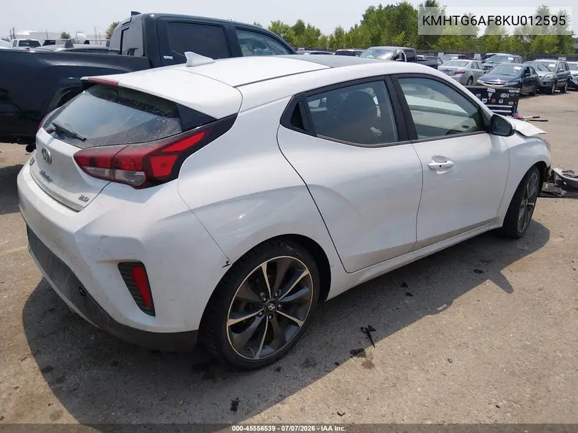 2019 Hyundai Veloster 2.0 Premium VIN: KMHTG6AF8KU012595 Lot: 45556539