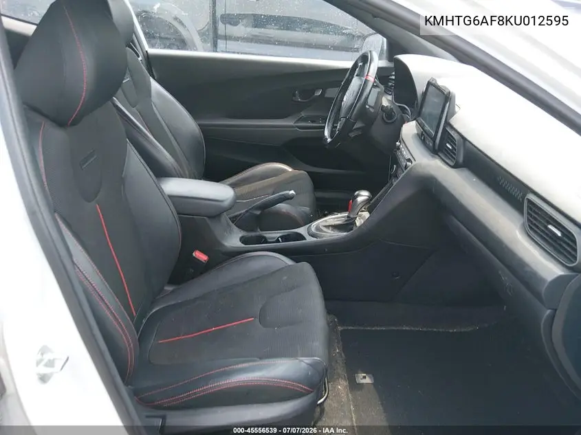 2019 Hyundai Veloster 2.0 Premium VIN: KMHTG6AF8KU012595 Lot: 45556539