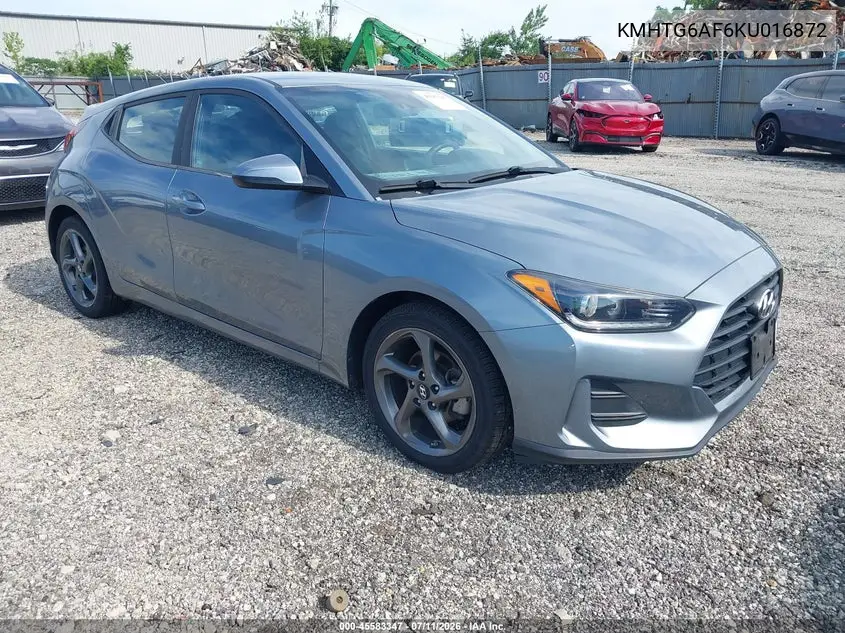 2019 Hyundai Veloster 2.0 VIN: KMHTG6AF6KU016872 Lot: 45583347