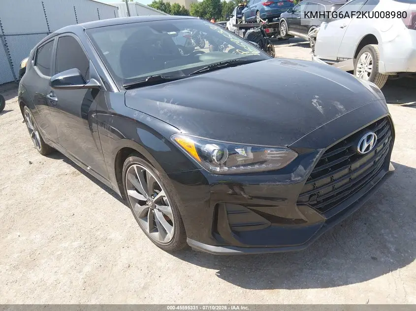 2019 Hyundai Veloster 2.0 Premium VIN: KMHTG6AF2KU008980 Lot: 45595331