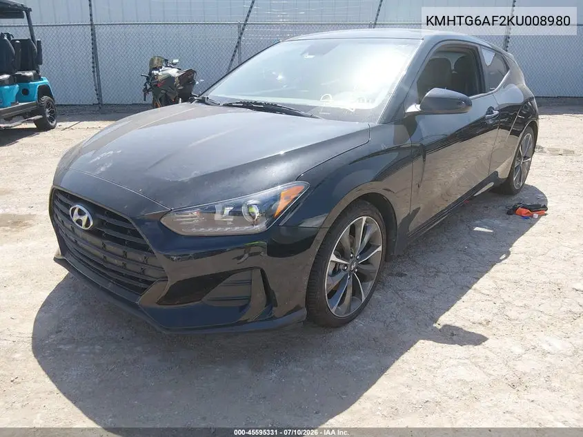 2019 Hyundai Veloster 2.0 Premium VIN: KMHTG6AF2KU008980 Lot: 45595331
