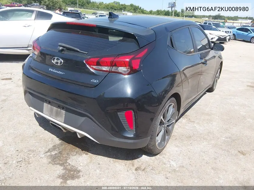 2019 Hyundai Veloster 2.0 Premium VIN: KMHTG6AF2KU008980 Lot: 45595331
